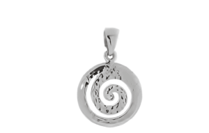 Висулка от сребро Овален Меандър с релеф - Image 1