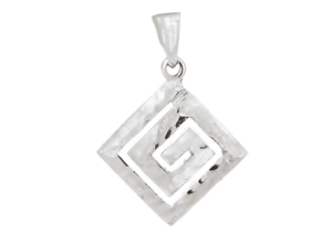 Висулка от сребро с Класически Меандър с релеф, L - Image 1