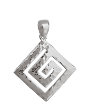 Висулка от сребро с Класически Меандър с релеф, M 1 Висулка от сребро с Класически Меандър с релеф, M - Image 1
