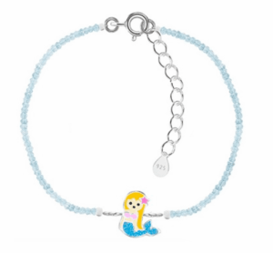 Детска сребърна гривна със сини кристални камъни Синя русалка | HappyMarket.bg Детска сребърна гривна със сини кристални камъни Синя русалка | Детски бижута