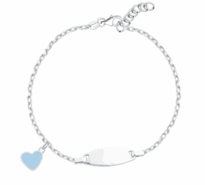 Детска сребърна гривна с висулка Синьо сърце | HappyMarket.bg Детска сребърна гривна с висулка Синьо сърце | Детски бижута