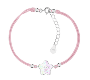 Детска сребърна гривна с розов конец Щастлива звездичка | HappyMarket.bg Детска сребърна гривна с розов конец Щастлива звездичка | Детски бижута