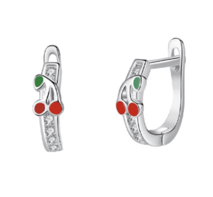 Детски сребърни обеци Черешки, английско закопчаване | HappyMarket.bg Детски сребърни обеци Черешки, английско закопчаване | Детски бижута