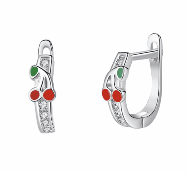 Детски сребърни обеци Черешки, английско закопчаване | HappyMarket.bg Детски сребърни обеци Черешки, английско закопчаване | Детски бижута