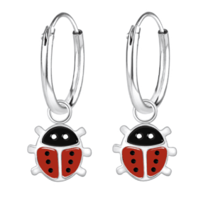 Детски сребърни обеци Калинка, тип халка | HappyMarket.bg Детски сребърни обеци Калинка, тип халка | Детски бижута