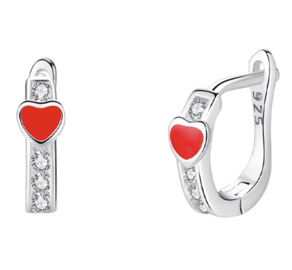 Детски сребърни обеци Сърце, английско закопчаване | HappyMarket.bg Детски сребърни обеци Сърце, английско закопчаване | Детски бижута