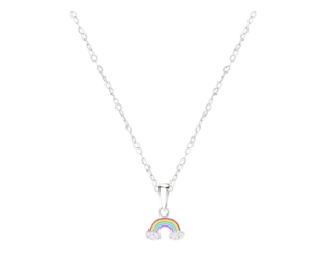 Детско сребърно колие с висулка Дъга  |  Детски бижута
