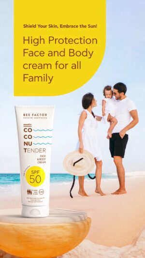 Слънцезащитен крем за лице и тяло SPF50 - 150ml (подходящ за деца над 12 месеца) 3 Слънцезащитен крем за лице и тяло SPF50 - 150ml (подходящ за деца над 12 месеца) - Image 3