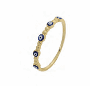 Позлатен сребърен релефен пръстен „Сини очички“ | HappyMarket.bg Позлатен сребърен релефен пръстен „Сини очички“ | Бижута