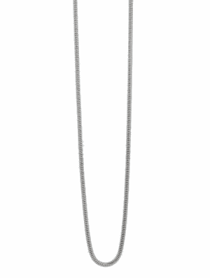 Сребърна верижка с плетка лисича опашка, 55см  |  Бижута