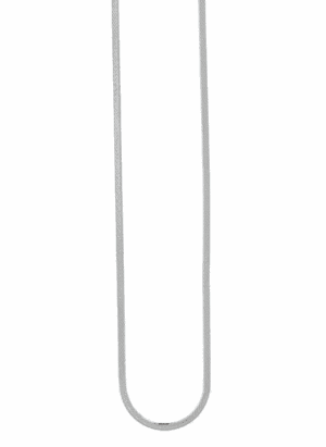 Сребърна верижка с плоска змийска плетка,40см - Image 1