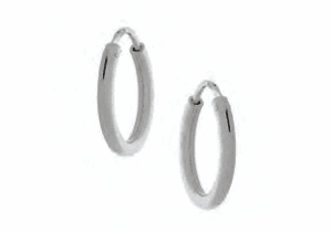 Изчистени сребърни обемни малки обеци – халки  |  Бижута