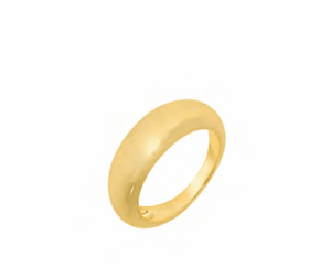 Позлатен сребърен пръстен „Класика“  |  Бижута