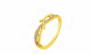 Позлатен сребърен пръстен – две преплетени халки „Маслинова клонка“ с циркони | HappyMarket.bg Позлатен сребърен пръстен – две преплетени халки „Маслинова клонка“ с циркони | Бижута