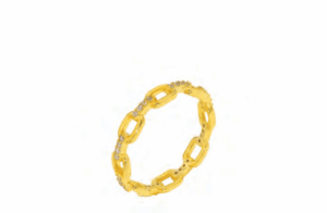 Позлатен сребърен пръстен „Котвена верига“ с цирконии | HappyMarket.bg Позлатен сребърен пръстен „Котвена верига“ с цирконии | Бижута