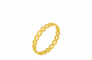 Позлатен сребърен пръстен “Плетеница”  |  Бижута