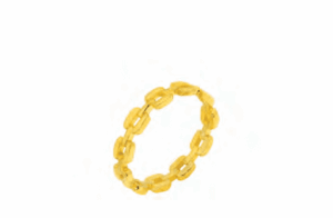 Позлатен сребърен пръстен “Верига”  |  Бижута