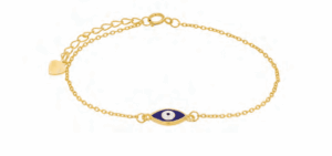 Позлатена сребърна гривна “Окото на Назар”,тъмносиньо | HappyMarket.bg Позлатена сребърна гривна “Окото на Назар”,тъмносиньо | Бижута