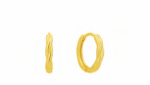 Позлатени сребърни дамски обеци релефни халки с английско закопчване  |  Бижута