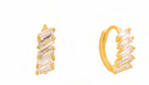 Позлатени сребърни обеци “Лъскавина” - Image 1