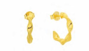 Позлатени сребърни обеци на винт “Илюзия”  |  Бижута