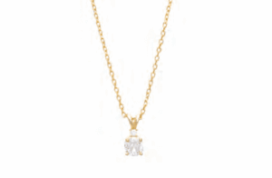 Позлатено сребърно колие с цирконий | HappyMarket.bg Позлатено сребърно колие с цирконий | Бижута