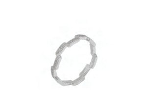 Сребърен пръстен с циркони – халка с правоъгълници  |  Бижута