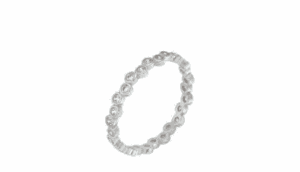 Сребърен пръстен халка с цирконии  |  Бижута