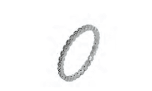 Сребърен пръстен халка с цирконии  |  Бижута