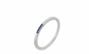 Сребърен пръстен „Халка“ със сини цирконии  |  Бижута