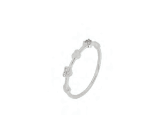 Сребърен пръстен „Нежни сърца“ с цирконии  |  Бижута
