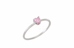Сребърен пръстен „Сърце“ с розов цирконий | HappyMarket.bg Сребърен пръстен „Сърце“ с розов цирконий | Бижута