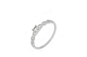 Сребърен пръстен "Верига" с цирконий - Image 1