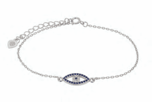 Сребърна гривна „Окото на Назар“ с тъмносини цирконии | HappyMarket.bg Сребърна гривна „Окото на Назар“ с тъмносини цирконии | Бижута