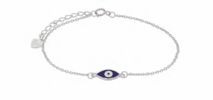 Сребърнна гривна “Окото на Назар”,тъмносиньо  |  Бижута