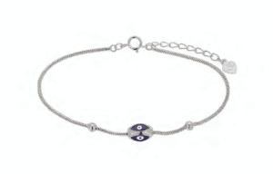 Сребърна гривна с 3д висулка „Синьо око“ тъмносиньо | HappyMarket.bg Сребърна гривна с 3д висулка „Синьо око“ тъмносиньо | Бижута