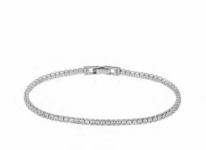 Сребърна гривна с цирконий 1 Сребърна гривна с цирконий - Image 1