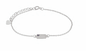 Сребърна гривна с правоъгълник и синьо око | HappyMarket.bg Сребърна гривна с правоъгълник и синьо око | Бижута