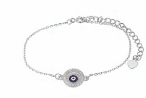 Сребърна гривна „Синьо Око“ с циркони | HappyMarket.bg Сребърна гривна „Синьо Око“ с циркони | Бижута