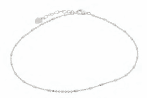 Сребърна гривна за глезен „Топчета“  |  Бижута