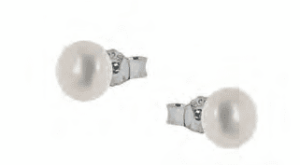 Сребърни обеци на винт с перла, М размер | HappyMarket.bg Сребърни обеци на винт с перла, М размер | Бижута