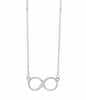 Сребърно колие с цирконий „Безкрайност“  |  Бижута