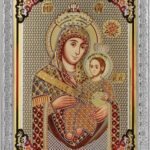 Сребърна икона с цял обков от сребро Светa Богородица Витлеемска, 14х19см  |  Икони