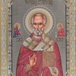 Сребърна икона с цял обков от сребро и позлата Св. Николай Чудотворец, 14×19см  |  Икони