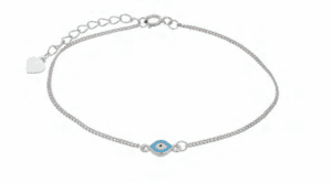 Сребърна гривна “Окото на Назар”,светлосиньо | HappyMarket.bg Сребърна гривна “Окото на Назар”,светлосиньо | Бижута