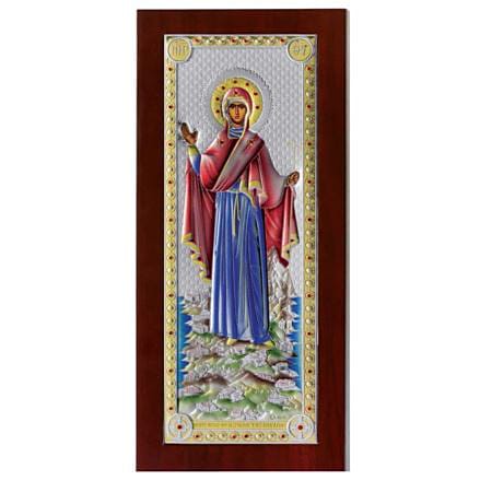Сребърна цветна икона Богородица Атонската игуменка, MA/E1204BX-C, 11X23см | HappyMarket.bg Сребърна цветна икона Богородица Атонската игуменка, MA/E1204BX-C, 11X23см | Икони