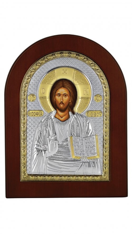 Сребърна икона с магнит на Исус Христос, MB/E1107OX, 4×6см | HappyMarket.bg Сребърна икона с магнит на Исус Христос, MB/E1107OX, 4×6см | Икони