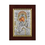 Сребърна икона на Света Богородица Атонска, MA/E1204BX-1C, 11X23см  |  Икони