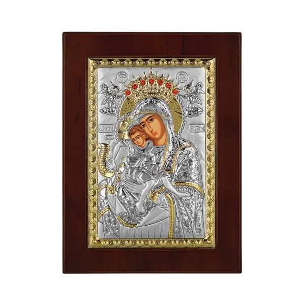 Сребърна икона Пресвета Богородица „Достойно Есть“MA/E1101BX,14х19см | HappyMarket.bg Сребърна икона Пресвета Богородица „Достойно Есть“MA/E1101BX,14х19см | Икони