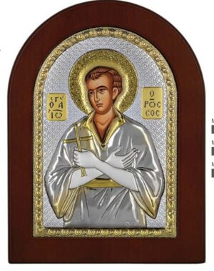 Сребърна икона  Свети Йоан Руски, Изповедник, MA/E1141BX,  15×21см  |  Икони